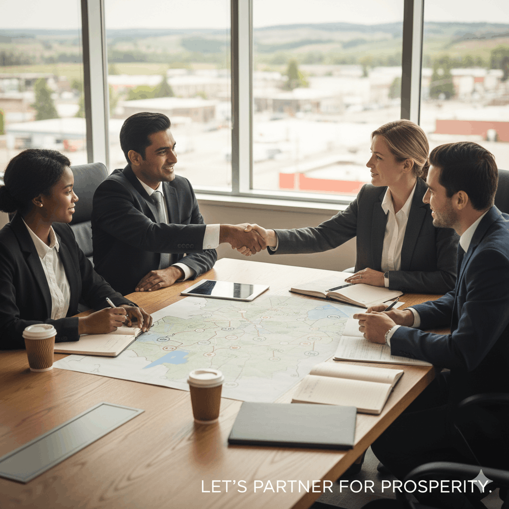 Business partners shaking hands